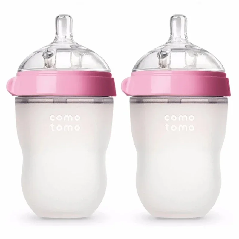 Biberão Comotomo BPA Free para Crianças, Produtos para Bebés, Verde, Rosa, 150ml, 5 oz, 250ml, 8 oz