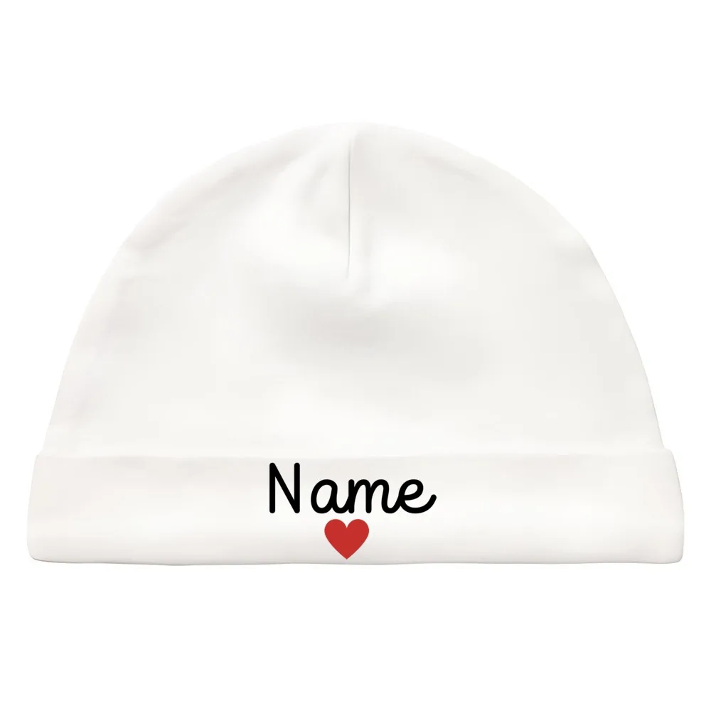 Personalised New Baby Hat Newborn Name Cotton Coming Home Outfit Baby Shower Present Mum To Be Birth Announcement