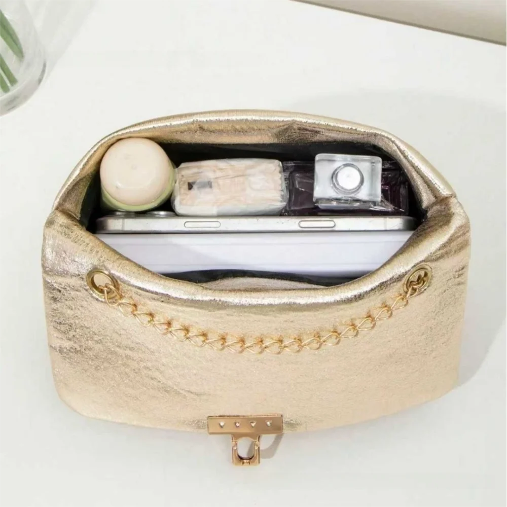 Trend Casual Gold Chain Crossbody Bag Elegant Versatile Shoulder Bag Messenger Bag Daily Use
