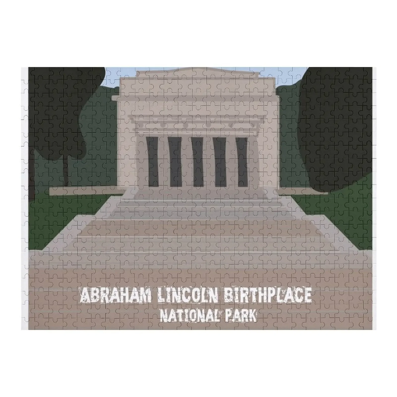 

abraham lincoln birthplace national park Jigsaw Puzzle Custom Wood Wooden Name Puzzle