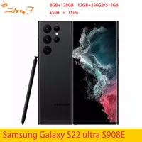 Samsung-Galaxy S22 Ultra Cell Phone, S908E, S908e, RAM 8G, 12GB ROM 128GB, 256GB, NFC, SPen, Unlocked