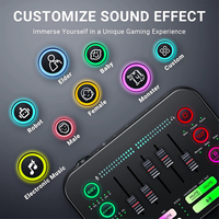 BISMZ 48V X1PRO Bluetooth Audio Mixer with M8 Microphone Voice Changer for Singing Audio Card Recording Game Audio Mixer