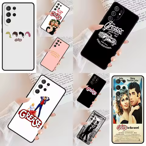 Grease Brillantine Vintage Movie Art Phone Case For Samsung Galaxy S24 S23 S22 S21 Ultra S10 Note 10 Pro S20 Plus FE S9 S8 Cover