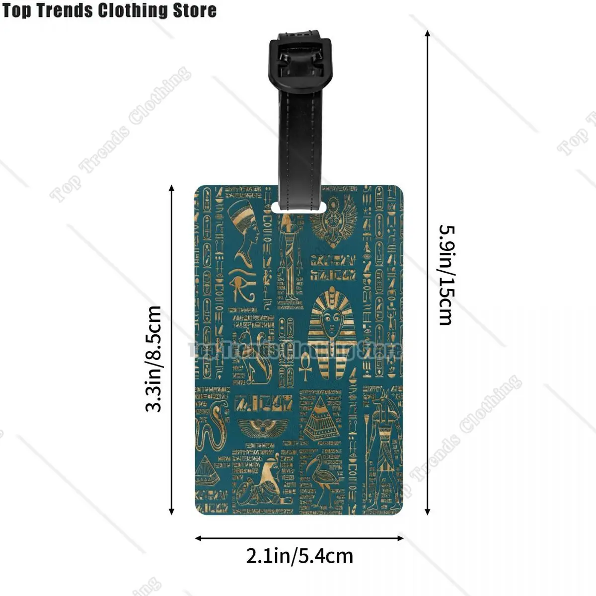 Egyptian Hieroglyphs And Deities Luggage Tags for Suitcases  Ancient Egypt Pharaoh Baggage Tags Privacy Cover Name ID Card