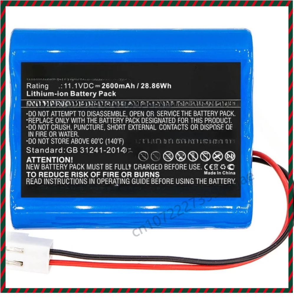 Replacement Battery LB-05 PN 12-100-0015 11.1V 2600mAh For BIOLIGHT BLT-E30 ECG Vital Signs Monitor