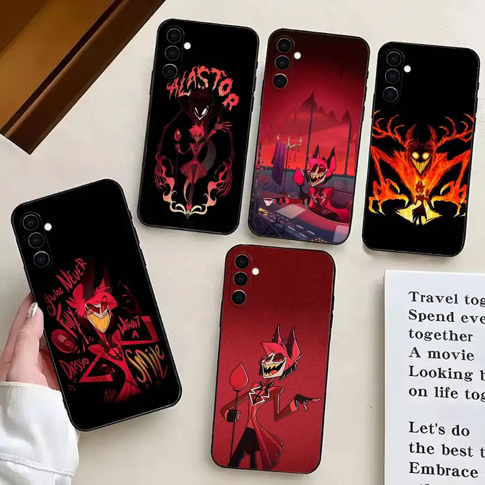 

HazbinS H-Hotels AlastorS Phone Case For Samsung Galaxy A73,A72,A71,A70,A53,A52,A51,Others Soft Black Cover