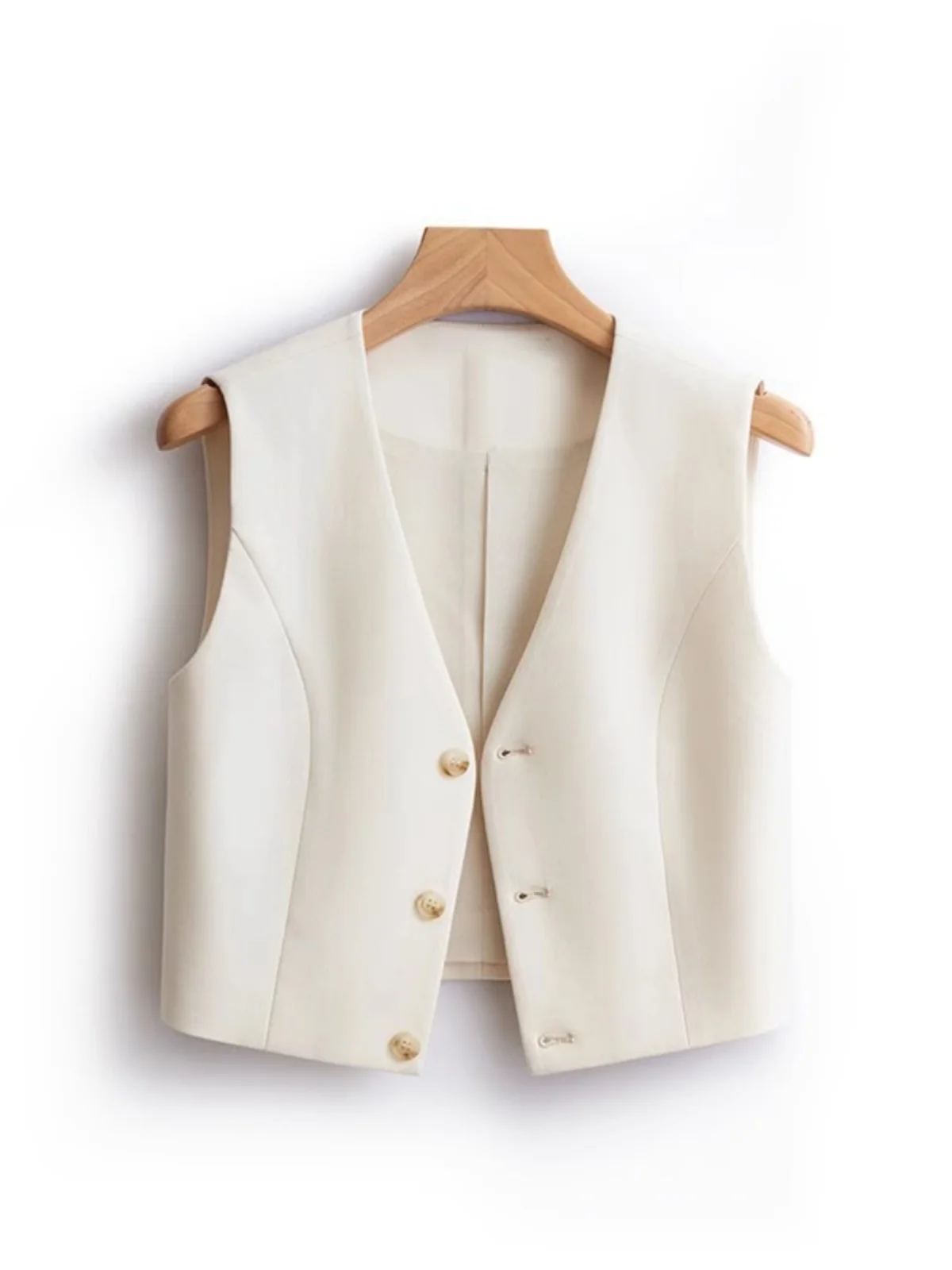 

Elegant Single Wear Suit Vest Women Summer Thin High End Small Fragrance Style Vest Shoulder Pad Outerwear Sleeveless Top