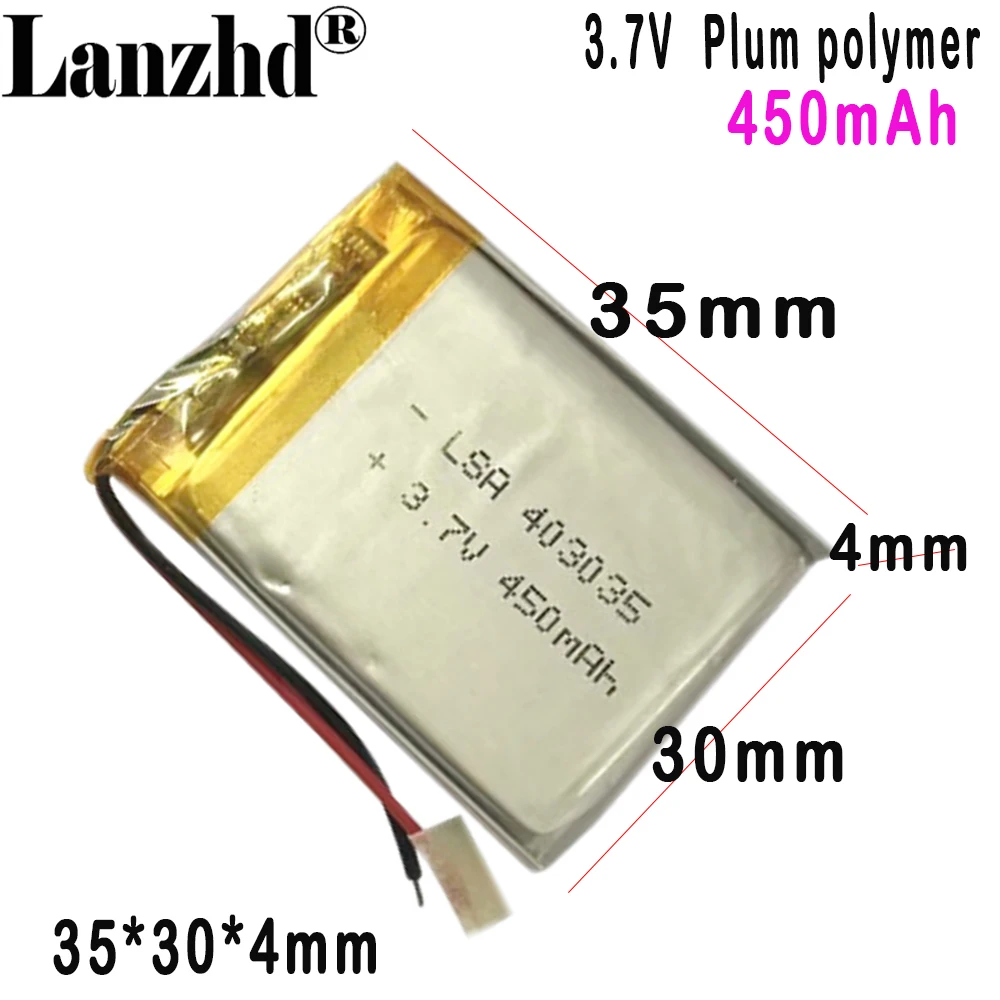 

403035 polymer lithium battery 3.7V 400mAh For Bluetooth headset tablet humidifier battery wholesale