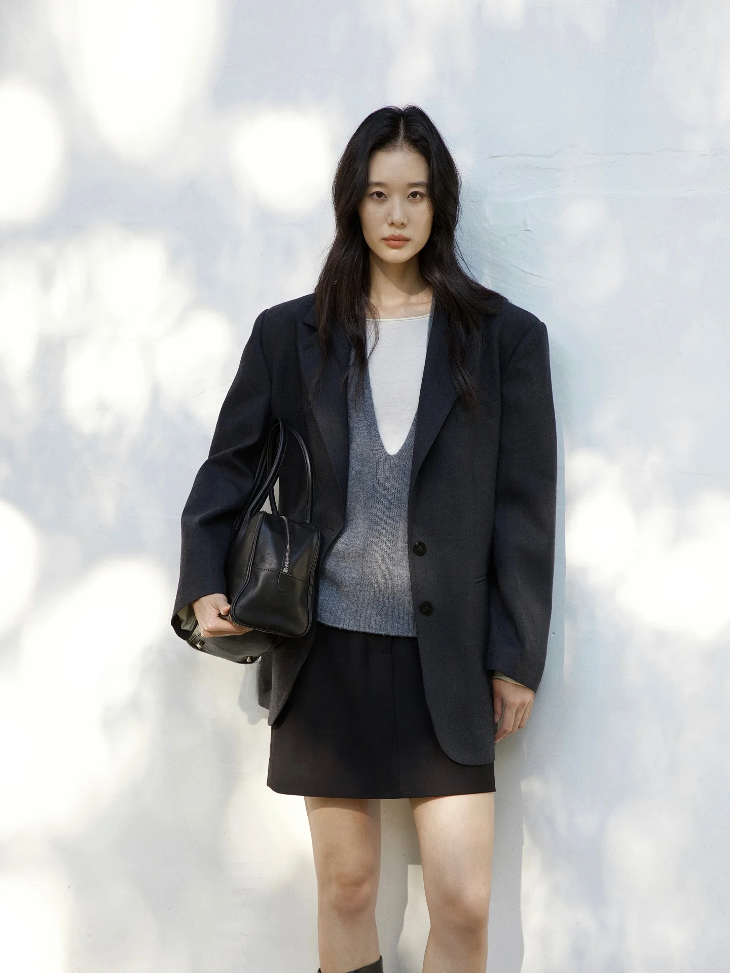 Giacca Classica COUNTONME in Lana con Spalle Imbottite, in Lana Extra Fine, Casual da Donna, Vestibilità Standard, Manica Lunga