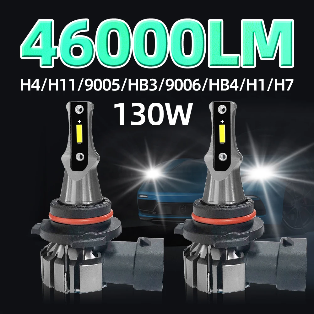 

LED Car Headlights H4 9005 9006 H11 Fog Light HB3 HB4 H1 30000LM Bulbs H8 H9 6000K Super Bright CSP Chip Lamp Plug-N-Play