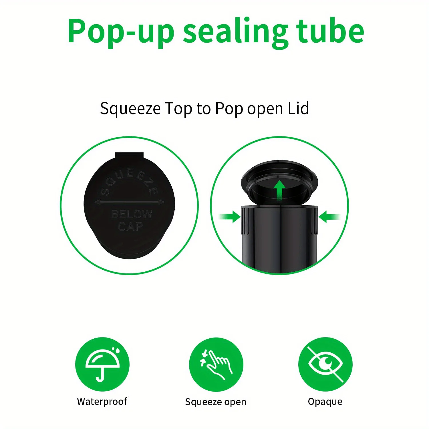 50 Pieces Conical Tube with Squeeze Pop Top Cap Waterproof Airtight Smell Proof