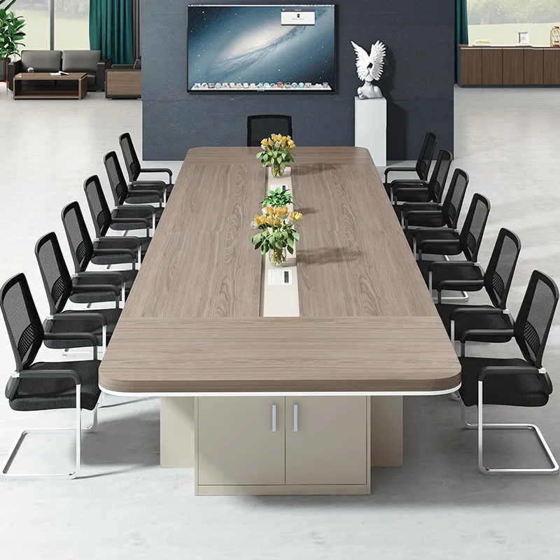 New office furniture Large conference long table Simple and modern