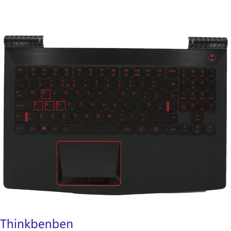 UK English Black Keyboard Upper Case Palmrest Shell Cover For Lenovo Legion R720 15 Y520 15 15IKBM 5CB0P24384