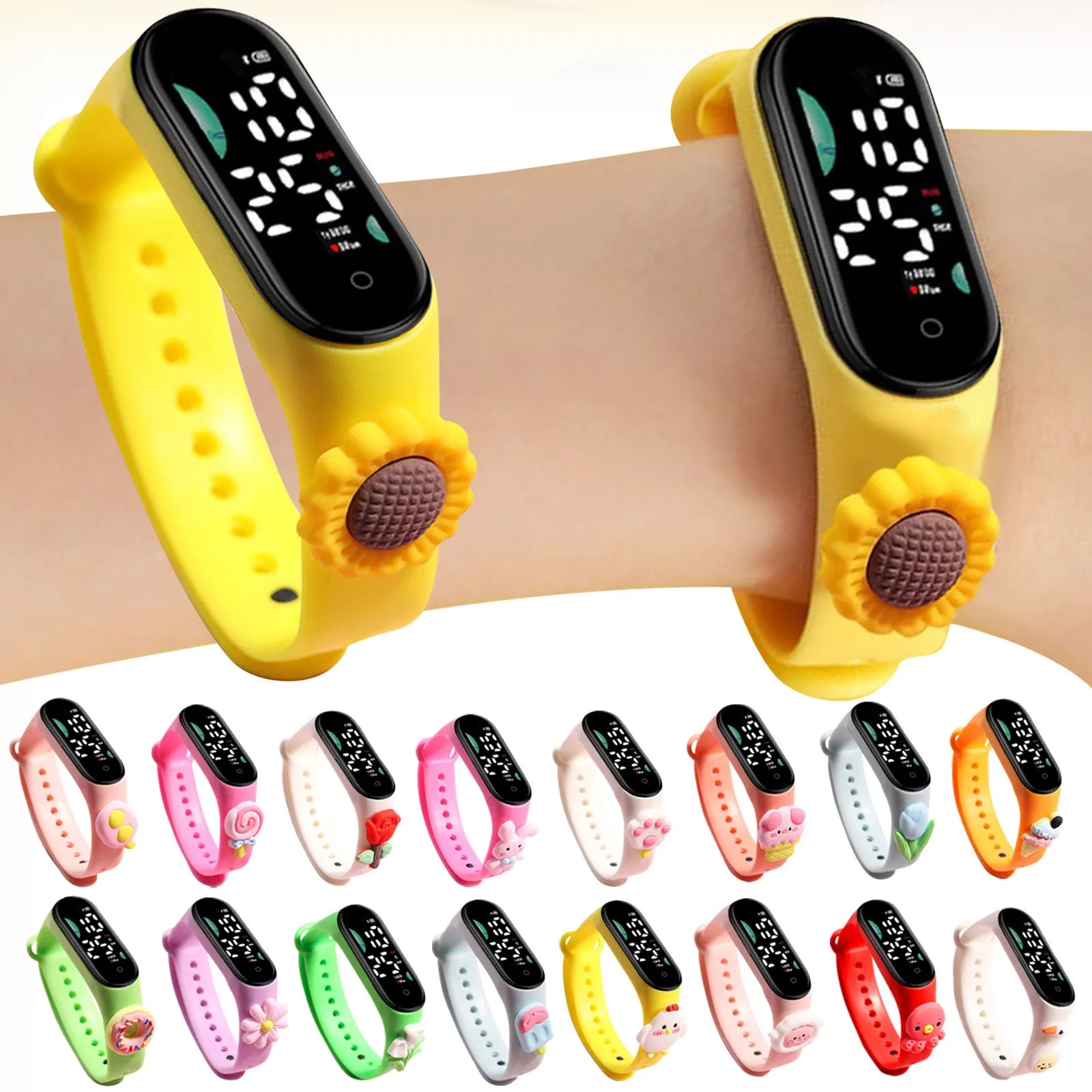 Fashion Children'S Watches Suitable For Electronic Watches Sport Watches Animal Silicone Strap Students Watch Relojes