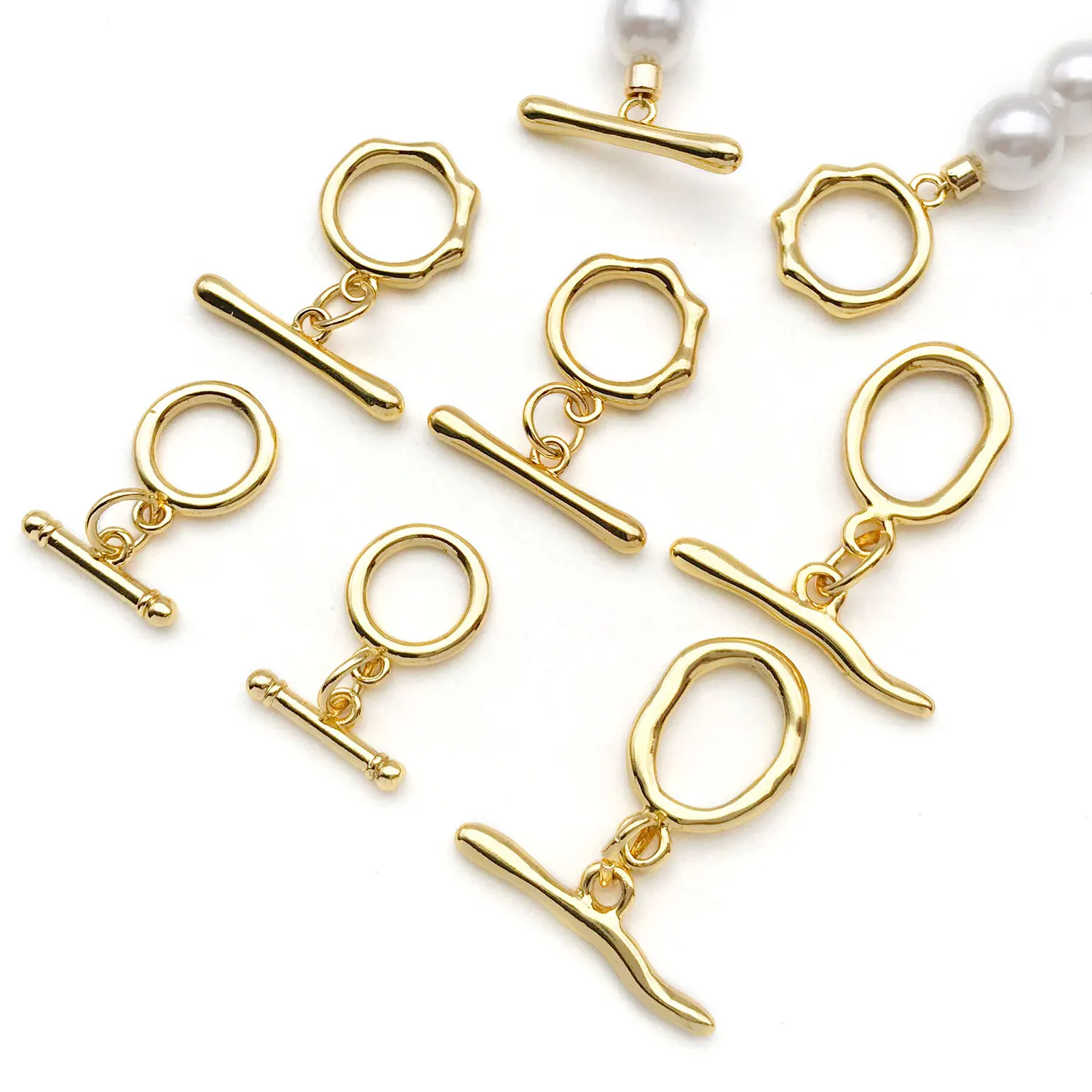 5Pcs 18K Real Gold …