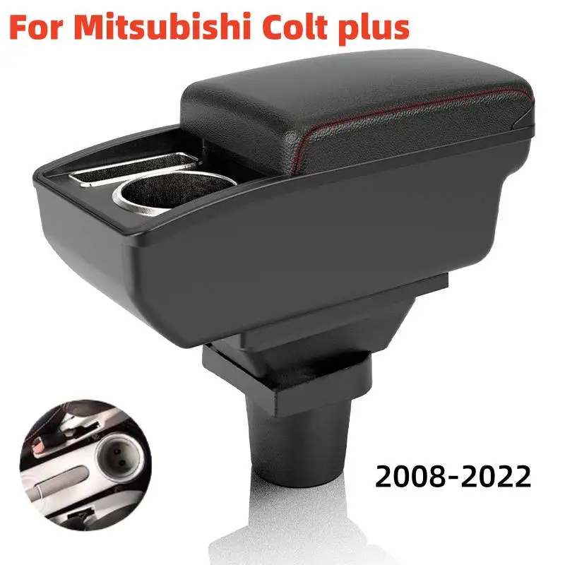 

High-quality Car Armrest Box For Mitsubishi Colt plus 2008-2022 Arm Rest Center Console Storage with CUP HOLDER Accessory