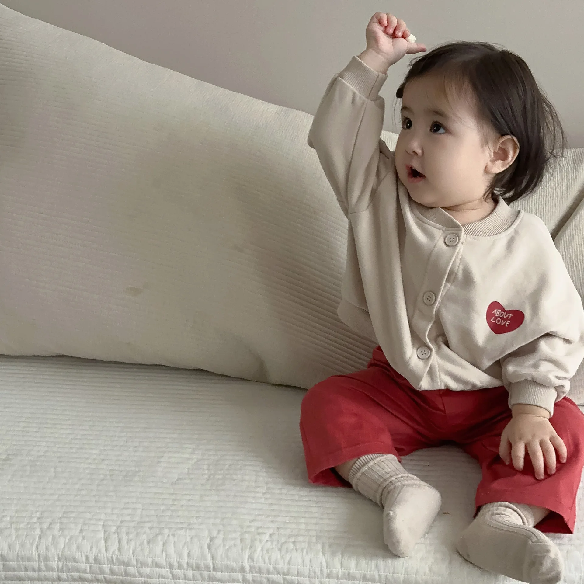 Conjunto de ropa de manga larga para bebé, cárdigan informal para niño y niña, abrigo + Pantalones, traje de 2 uds., chaqueta para niño pequeño,