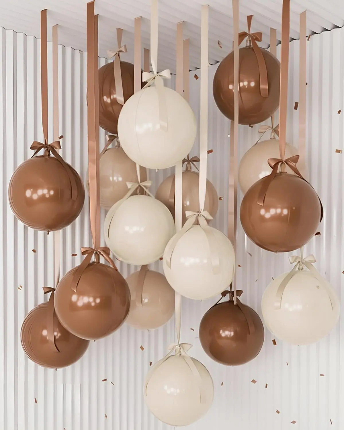 Jenaai 30 Set Round Foil Balloons Bulk 22'' 4d Metallic Giant Balloons Set