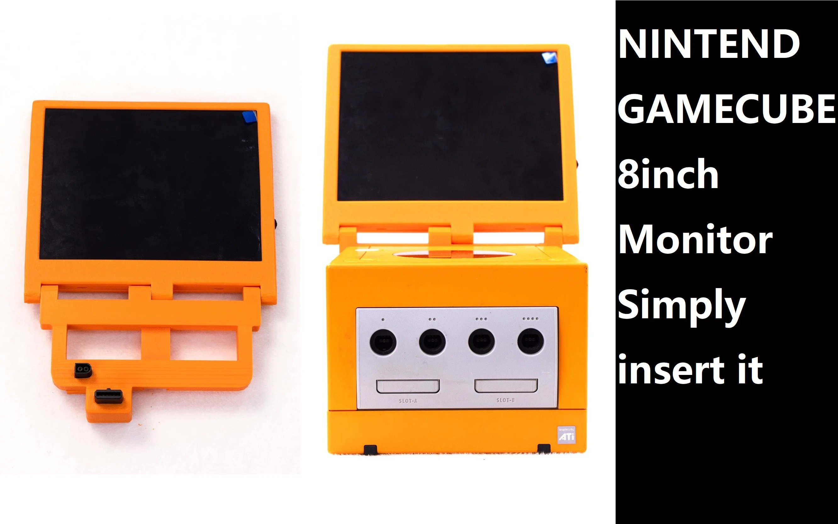 

NINTENDO Gamecube Monitor 3D Print 8Inch Retro Arcade Game Console Portable Display Mini Monitor With Stereo For Gamecube NGC