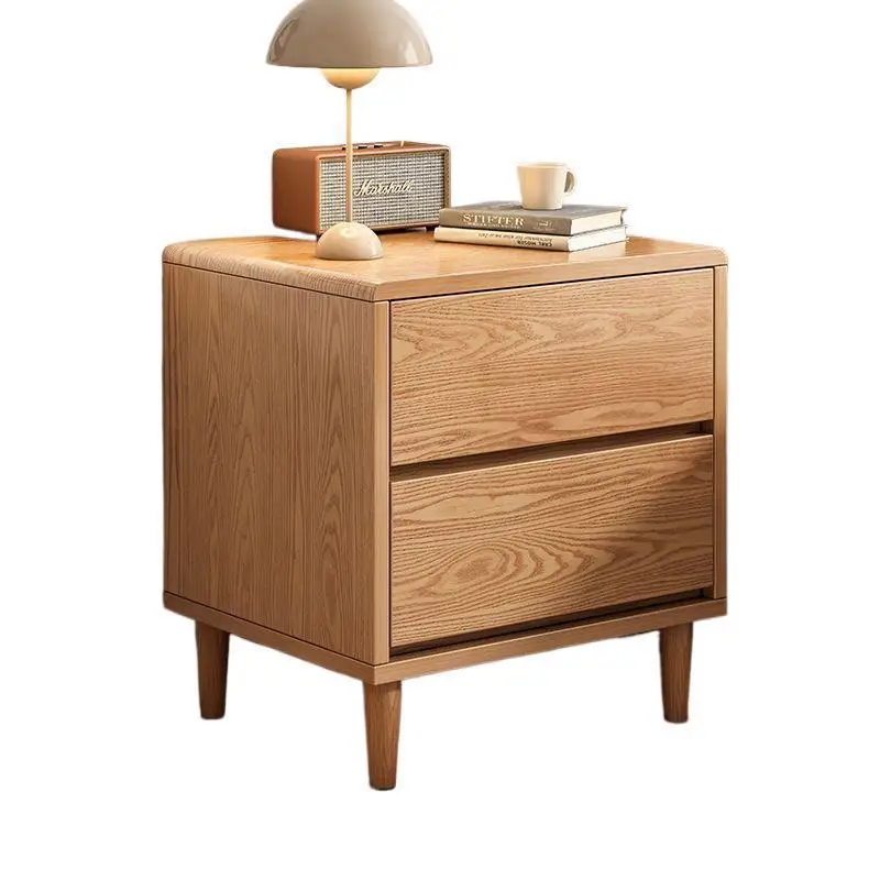 

All solid wood bedside table Chinese simple modern bedroom locker rubber wood household small storage cabinet bedside table