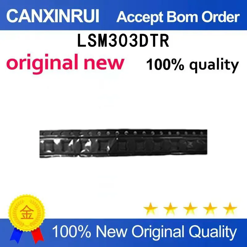 (5pcs-100pcs）Brand new original LSM303DTR LSM303D silk screen 303H spot chip IC