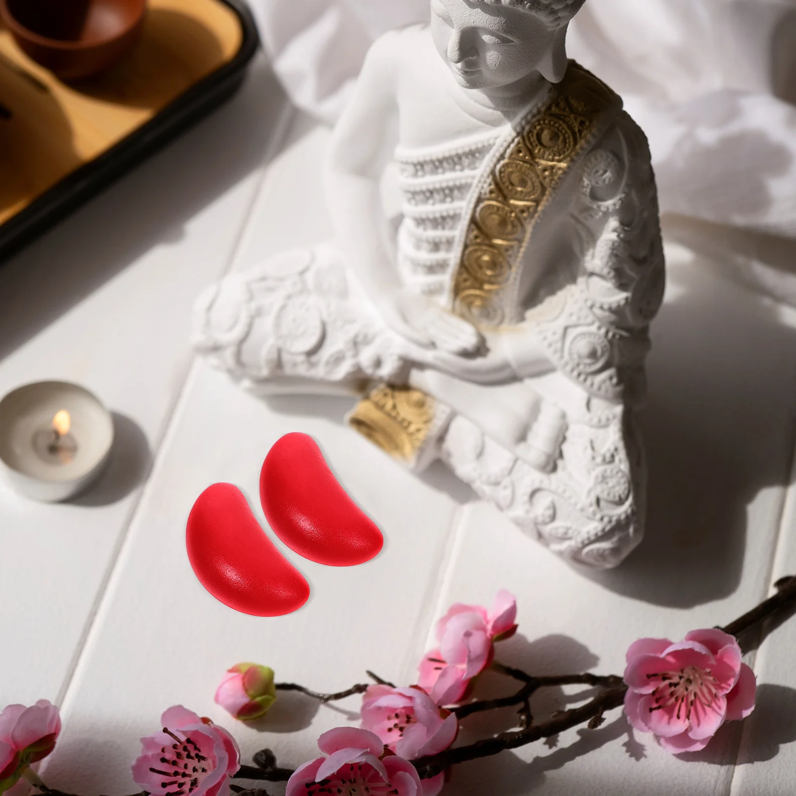 2쌍의 신성한 괄사컵 미니 나무 점술컵 중국 점술 풍수 도구 영적 축복 의식 사원용