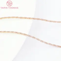 (4287)2 meters Thickness 0.5MM 24K Champagne Gold Color Plated Copper Square Chains Diy Jewelry Findings Accessories wholesale
