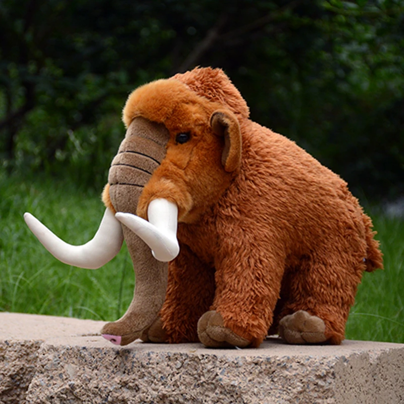 Realistic Mammoth High Fidelity Cute Plushie Eephant Plush Toys Lifelike Animals Simulation Stuffed Doll Kawai Toy Gifts For Kid