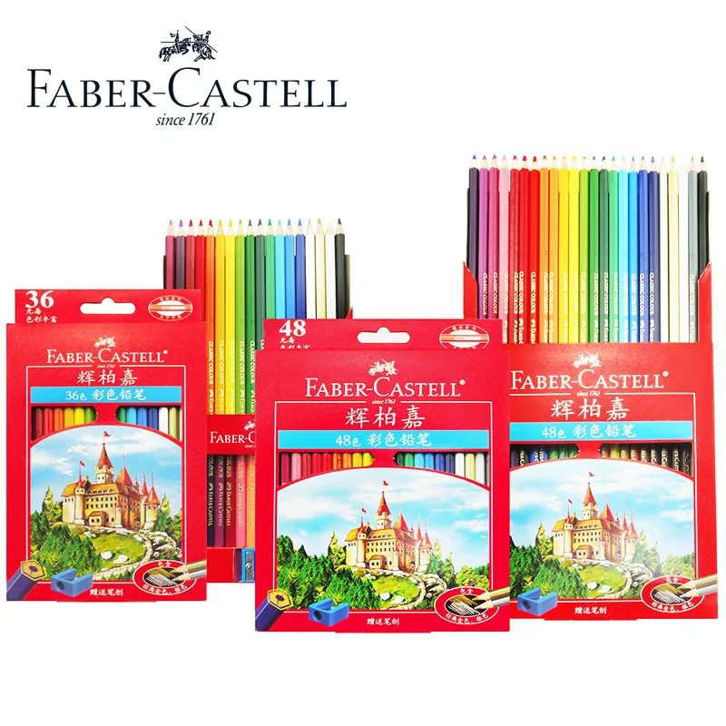 faber castell oleo lapis de cor profissional desenhado a mao iniciante esboco de chumbo art supplies 01