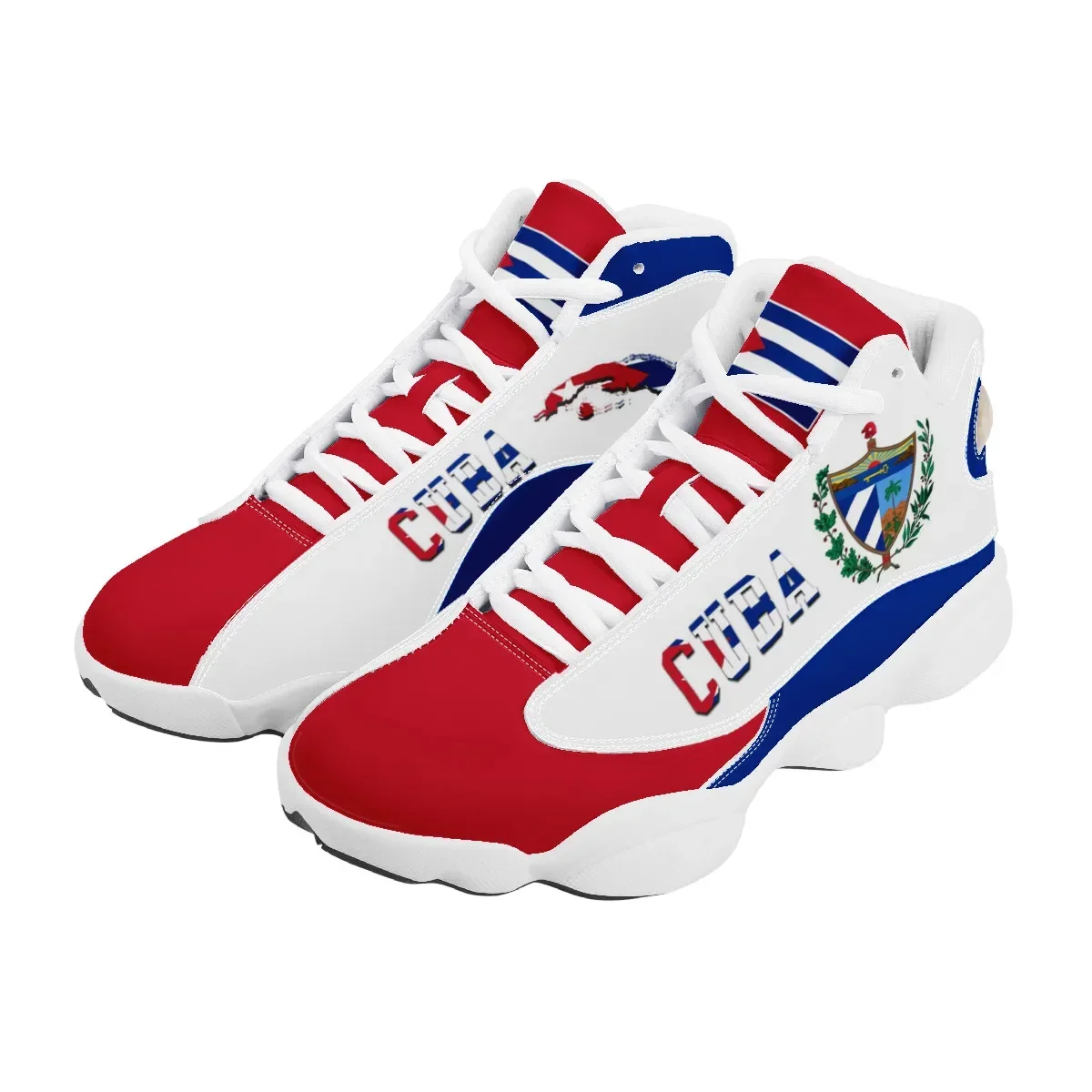 CUBA Flag Print Cool Men Basketball Sneakers Custom POD Tennis Shoes for Male Teens Personalized Gift Running Shoes Dropshipping