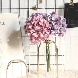 Cheap 1pcs Hydrangea Artificial Dried Flower Bouquet Decoration Artificial Flower High Quality Silk Artificial Flower Wedding Ho