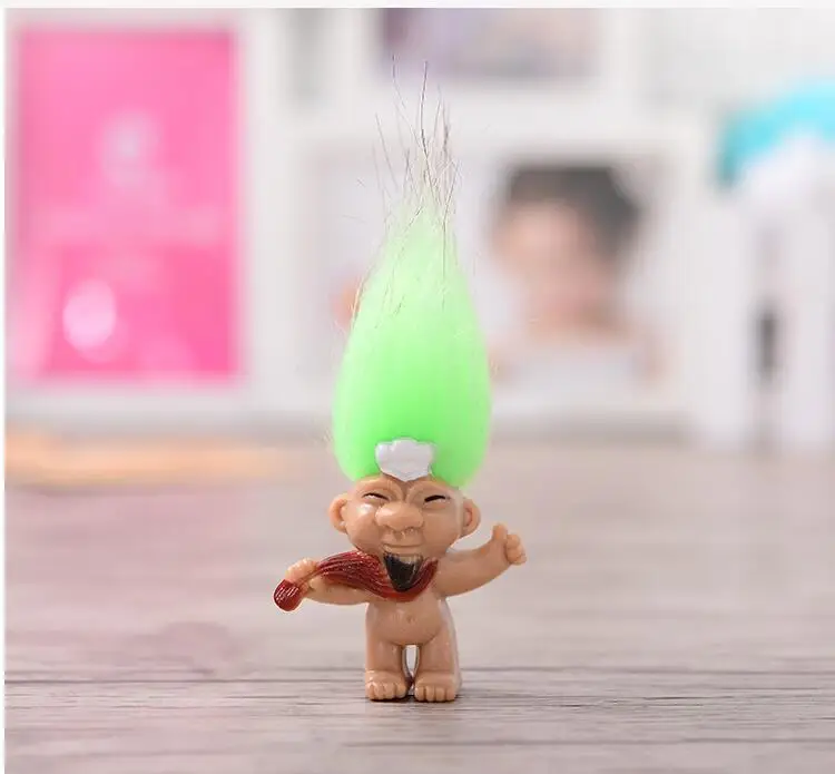 Troll Puppets Spelen Speelgoed Magic Hair Fee Vintage Grote Duivel Poppen Marionet Speelgoed Met Lange Haar Cijfers Trolls Puppet Kids gift