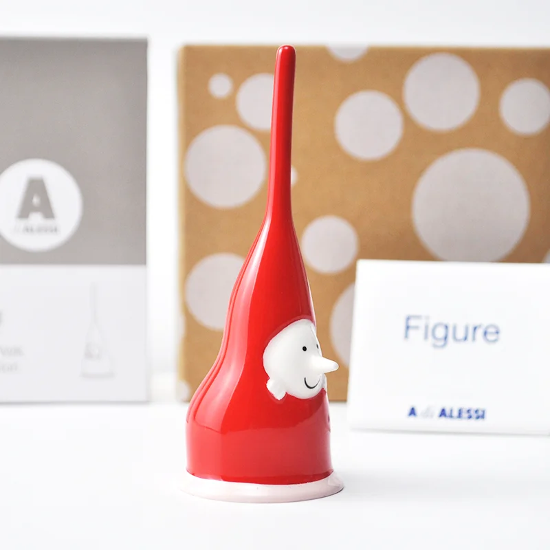 A Di Alessi Ceramic Hand-held Bell Ceramic Figure for Home Decoration Creative Gift for Friendship