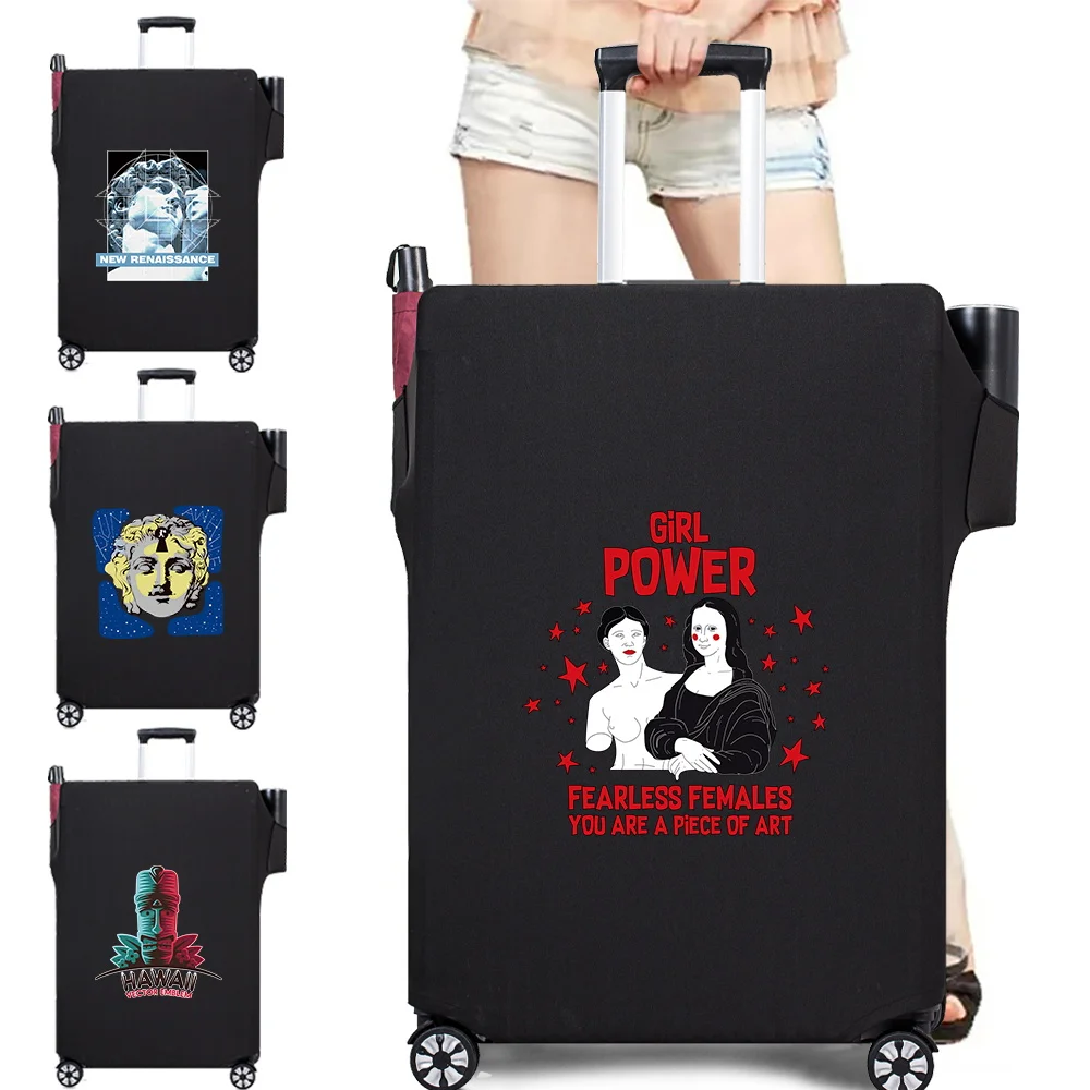 

Luggage Cover Bag Protection Travel Accessories Baggage Case Elastic Dust Covers Thickened Multi Pocket Wear-resistant Sculpture