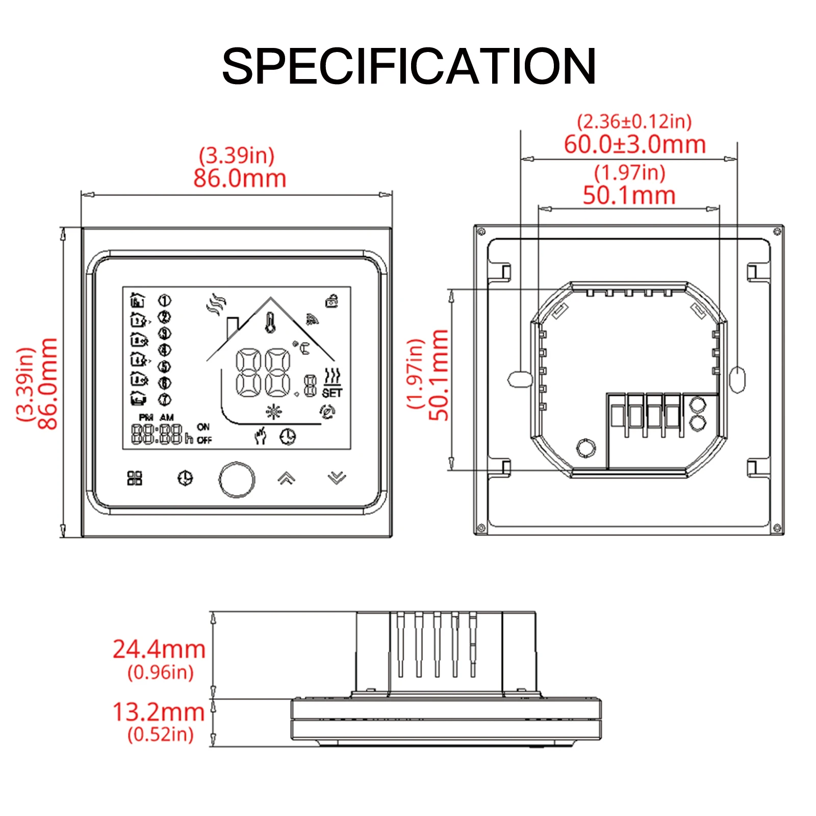 MOES WiFi Smart Water/Electric Floor Heating Thermostat Gas Boiler Temperature Controller Alexa tuya Google Voice zigbee Control