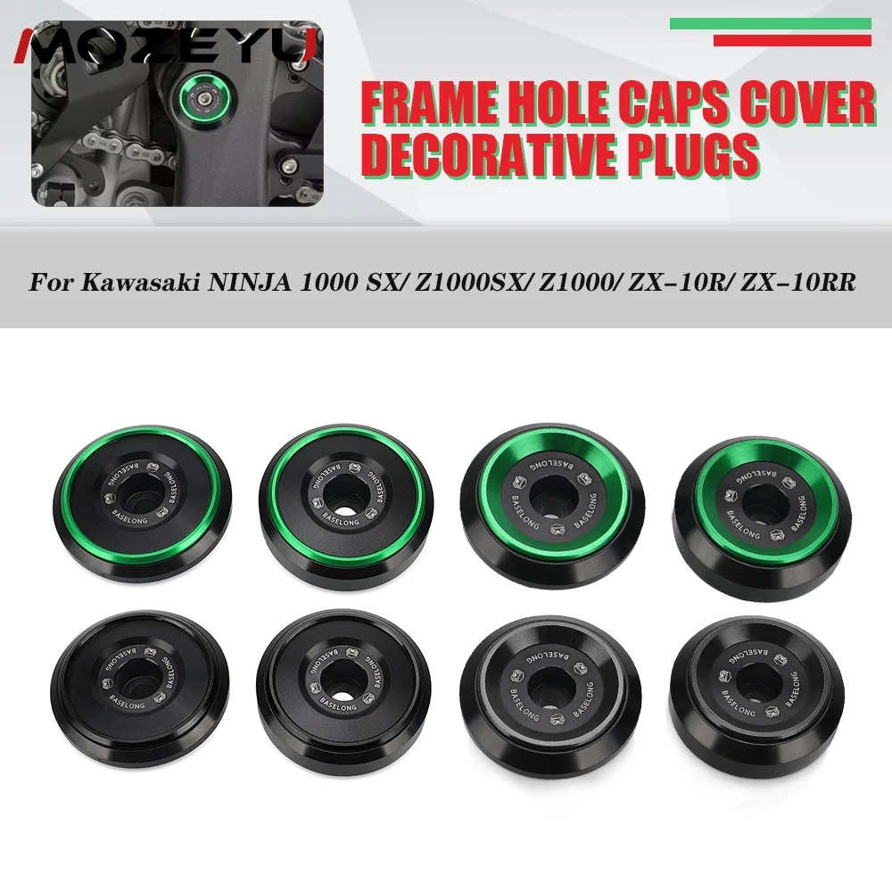 

2024 2025 Accessories Frame Hole Caps Decorative Cover Plugs For Kawasaki Ninja 1000SX ZX-10RR 2020-2021-2022-2023 ZX10 RR