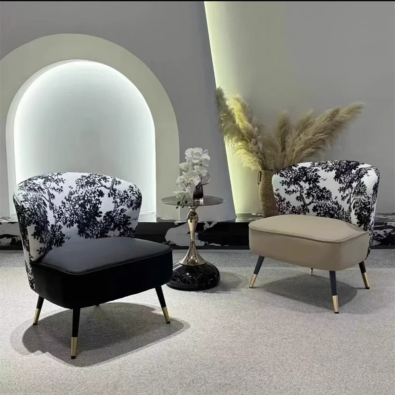 

Furniture for small-sized apartments living room balcony bedroom sofa antique ink painting casual sofa chair