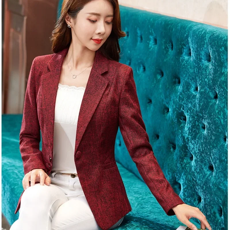 Fashion Women Blazers Jackets Work Office Lady Suit 2024 Slim Single Breasted Business Female Blazer Coats Formal Veste Femme