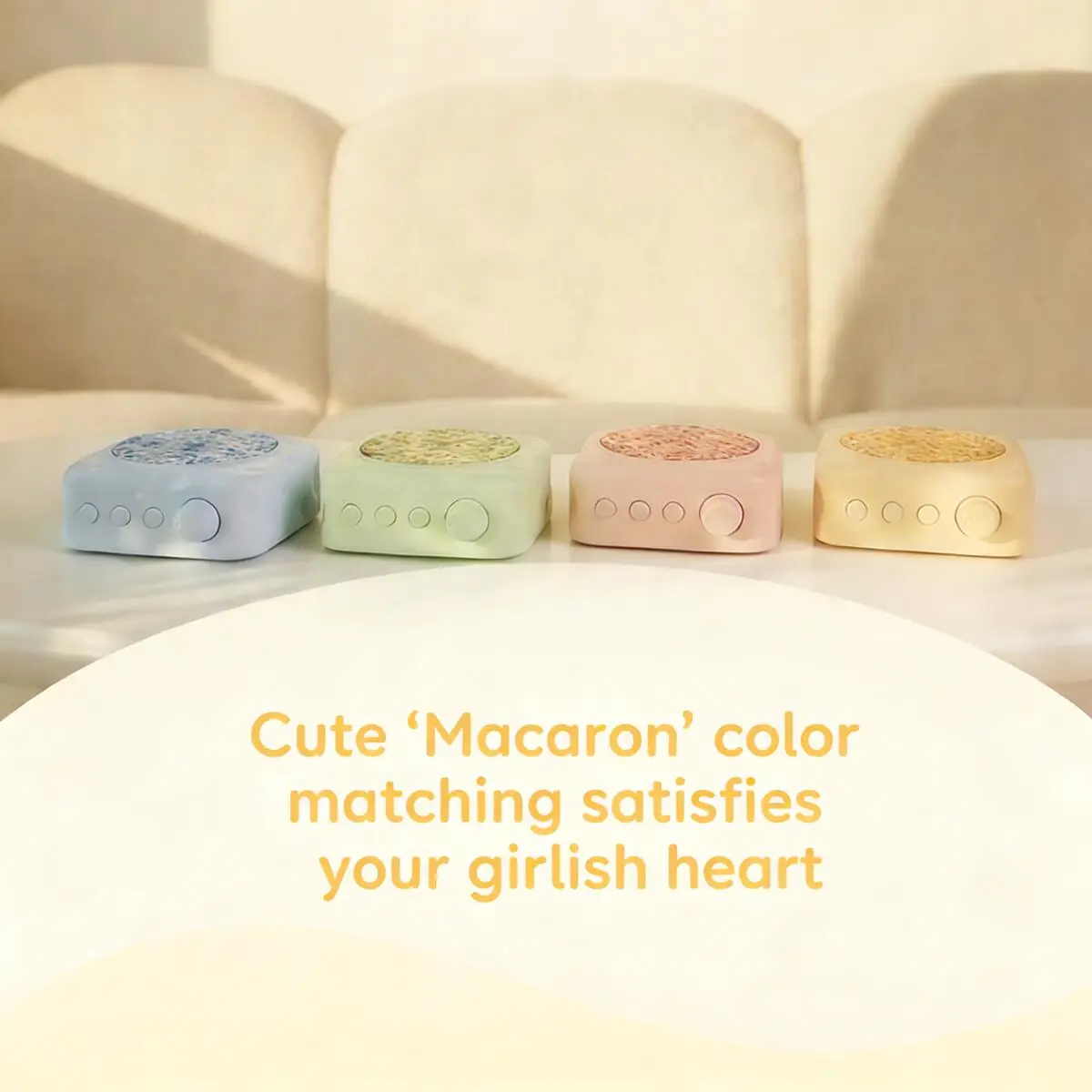 New Creative Cheese Mini Bluetooth Speaker HiFi Subwoofer Portable Water Ripple Projection Ambient Light for Desktop Decoration