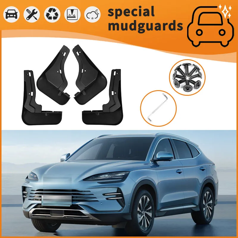 

For 20-24 models of BYD Song PRO PLUS Mudguards Fender Mudflaps Front Rear Flares Splash Guards Cover Car Accessorie