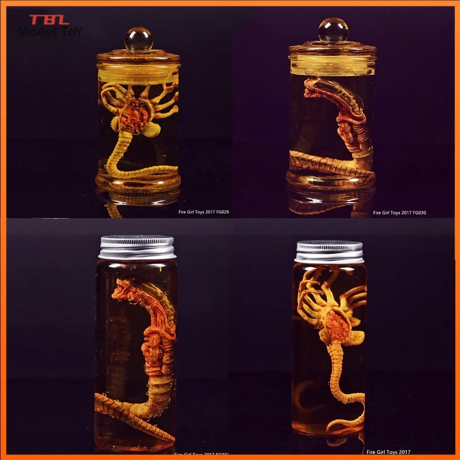 

1/6 Scapredator Alien Predator Alien Larva Face Bug Culture Tank Set Facehugger Set Chestburster Set for 12" Action Figure Toy