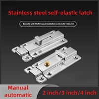 Stainless Steel Self-elastic Latch Cabinet Hinges Two-way Door Bolts Sliding Lock Barrel Bolt Latches Safety Doors Hardware