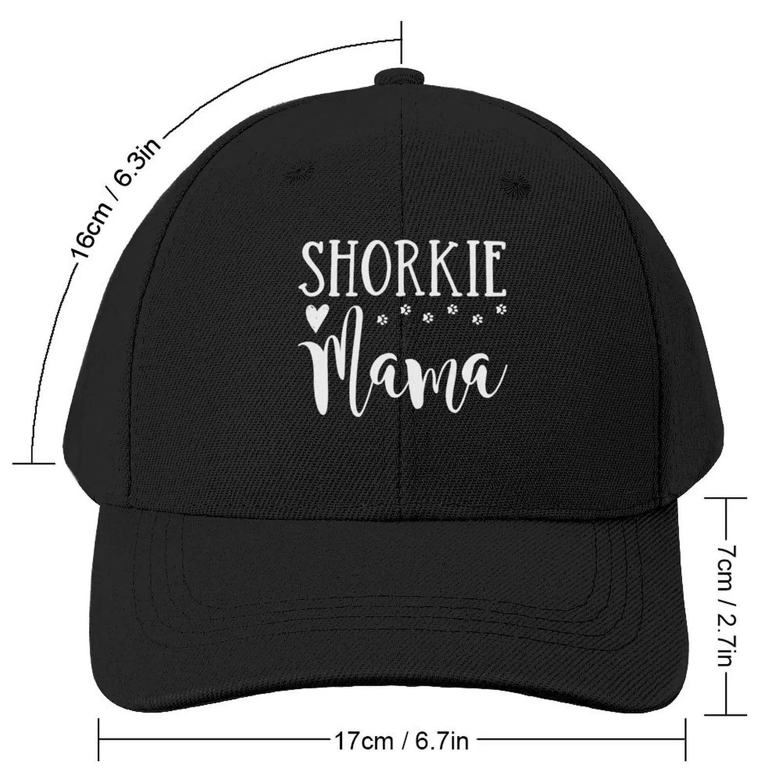 Shorkie Mama - Cute Shorkie Dog Mom Baseball Cap funny hat Big Size Hat Hats For Men Women's