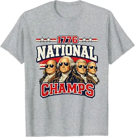 1776 National Champs Lustiges Patriotisches Amerika-Gründungs-Väter-T-Shirt Herrenmode Patriotisches Geschenk zum 250. Jahrestag für die USA – Detail 7