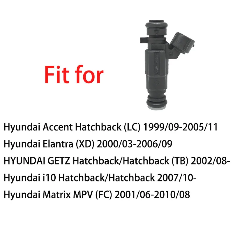 4Pcs Fuel Injector Injection for Hyundai Accent LC Elantra XD GETZ TB i10 Matrix FC 1.2 1.5 1.6 35310-22600