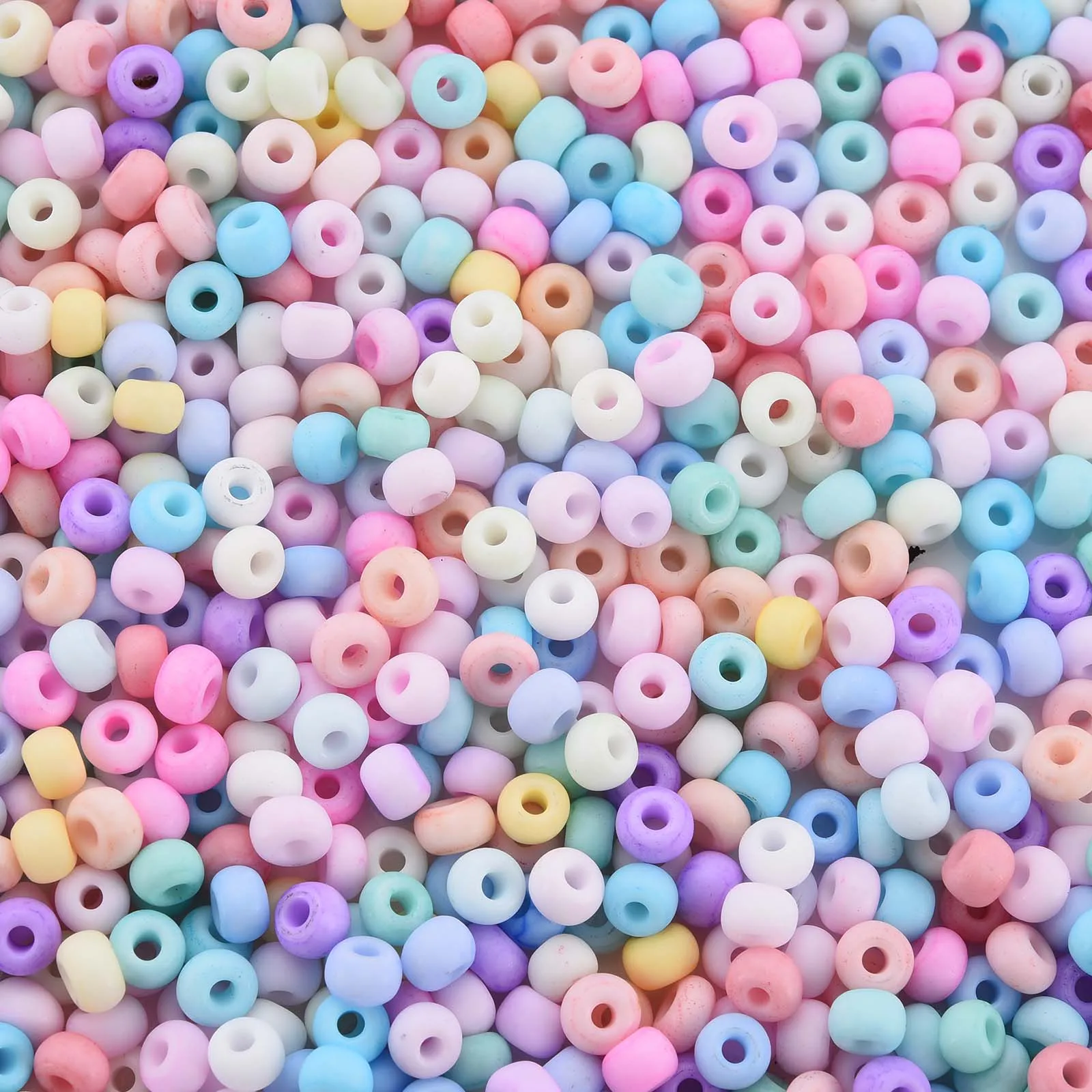 6/0 Glass Seed Beads Macaron Color Round Hole Spacer Beads about 4500pcs/bag for DIY Jewelry Beaded Bracelet Necklace Handcraft