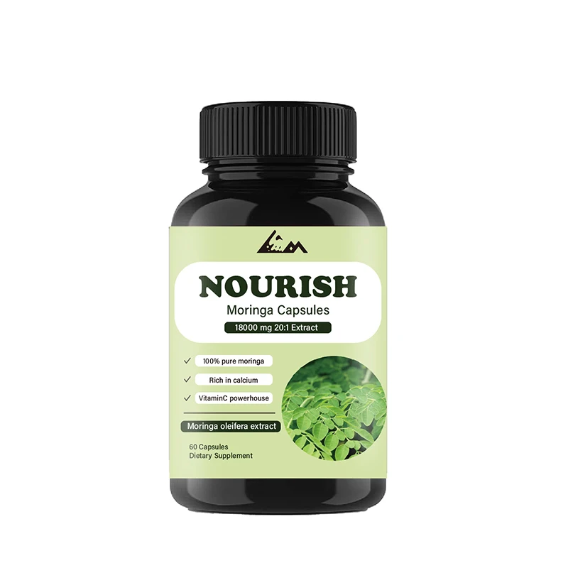 Moringa Capsules | 100% Pure Moringa Leaf Powder Supplement | Gluten free Moringa Powder Supplement