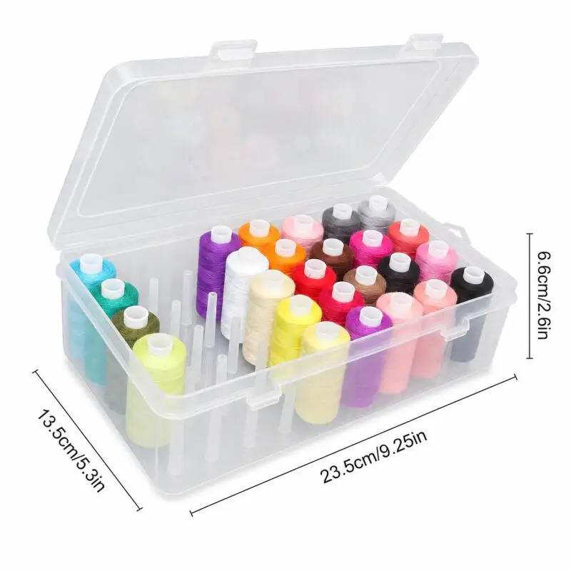 Nähgarn-Aufbewahrungsbox 42 Spulen Spulenhalter Transportkoffer Organizer für Bastelbedarf – Detail 2