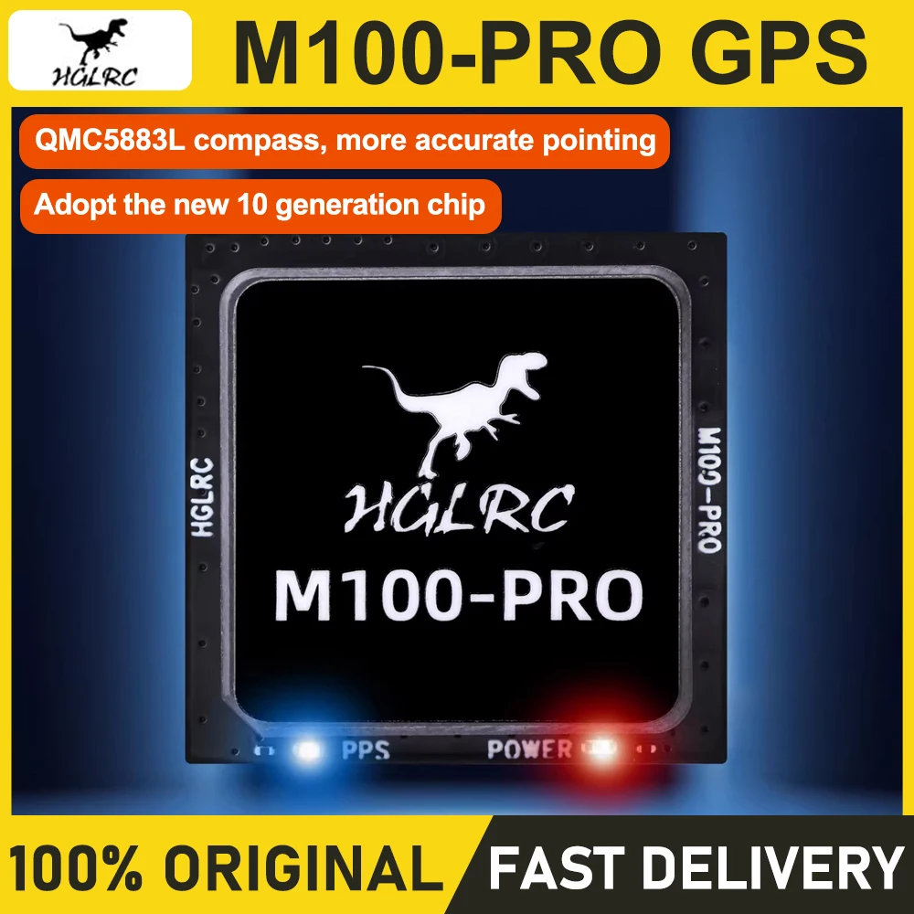 HGLRC M100 PRO GPS Module With QMC5883L Compass B101 10th Generation Positioning Chip For RC FPV Freestyle Racing Drone
