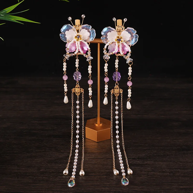 Bracelet Hand String Children's Antique Hair Clip Super Fairy Hanfu Headwear Tassel Hair Accessories Horse-Named Skirt Girl's